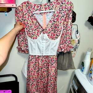 Long dress with bralette&belt